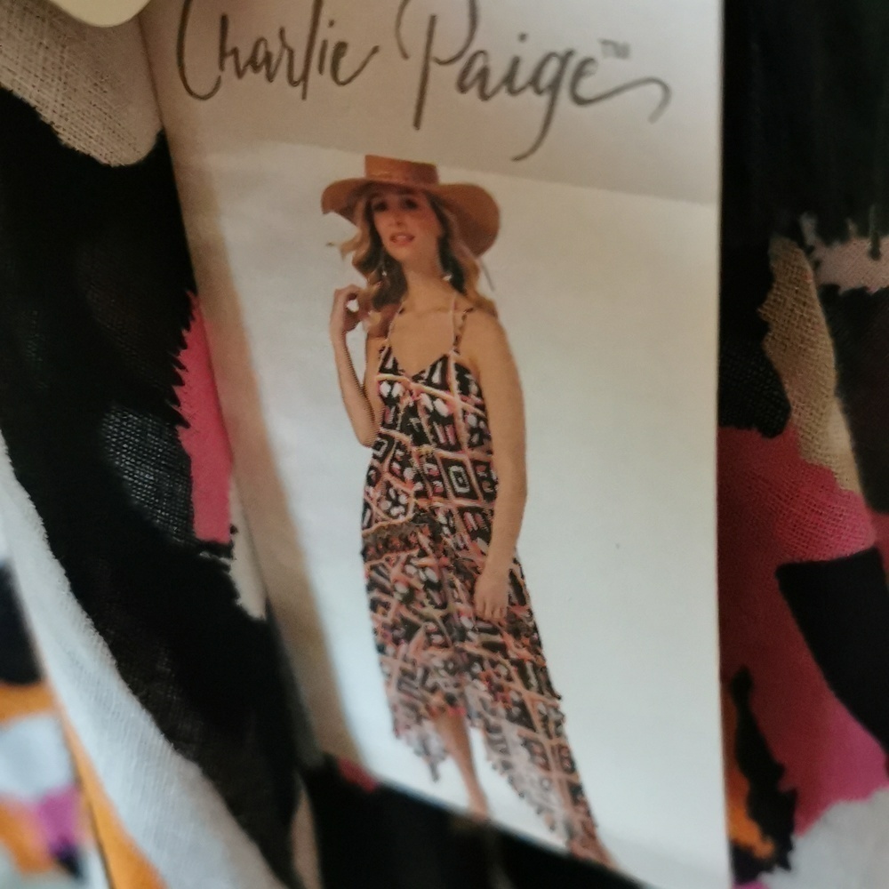 Charlie Paige Bohemian Beach cover up Dress. NWT. One size. - Picture 4 of 10